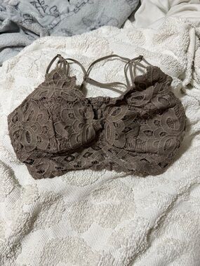 Lace Bralette in Taupe